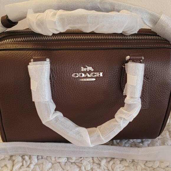 New Coach Rowan mini Satchel In Brown/Maple - Picture 1 of 9